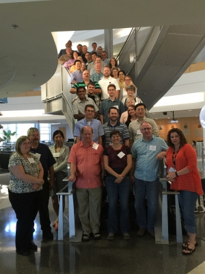 Retiring long-time ARM Archive Manager Raymond McCord (front row, fourth from left) captured at the 2015 Data Developers Meeting.